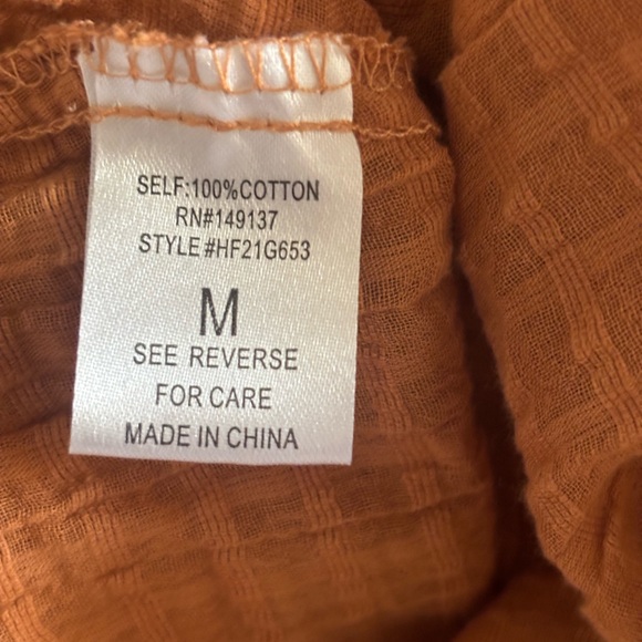 Carly Jean Los Angeles Ruffled Blouse - Tan - Picture 4 of 6